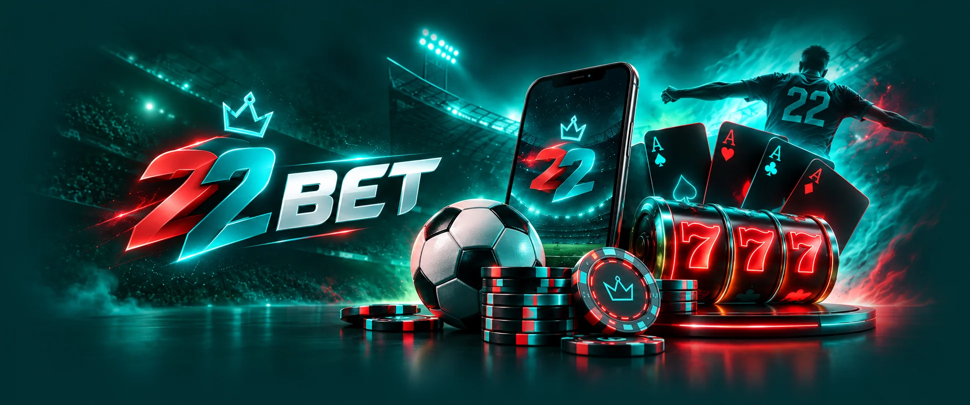 22bet casino banner